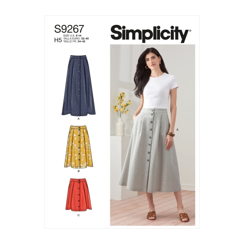 Simplicity lõikekomplekt S9267 MISSES' SKIRT