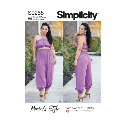 Simplicity lõikekomplekt S9268 MISSES' BRA TOP &amp; PANTS