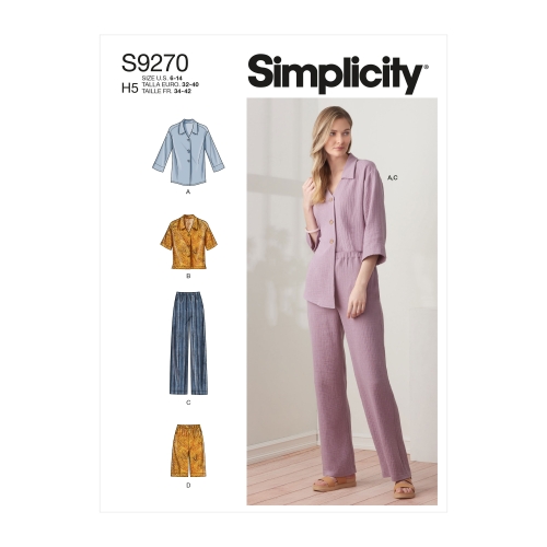 Simplicity lõikekomplekt S9270 MISSES' TOPS &amp; PANTS