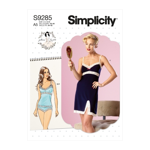 Simplicity lõikekomplekt S9285 MISSES CAMI, SLIP, PANTY, SS9285A5