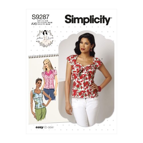 Simplicity lõikekomplekt S9287 MISSES SWEETHEART BLOUSE