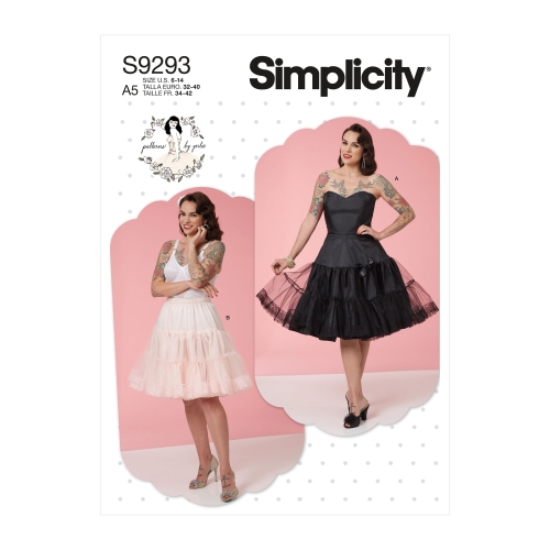 Simplicity lõikekomplekt S9293 MISSES' SLIP, PETTICOAT