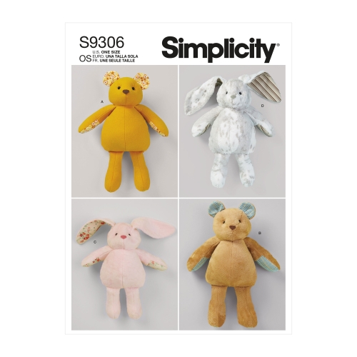 Simplicity lõikekomplekt S9306 Karud ja Jänkud, SS9306OS