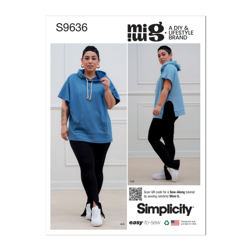 Simplicity lõikekomplekt S9636 naiste sportilik riietus MIMI G'lt