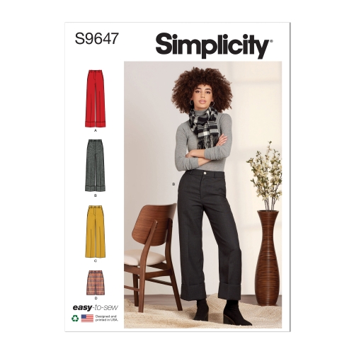 Simplicity lõikekomplekt S9647 Naiste püksid ja lühikesed püksid
