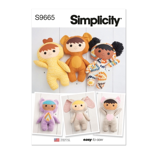 Simplicity lõikekomplekt S9665 PLUSH DOLLS, SS9665OS