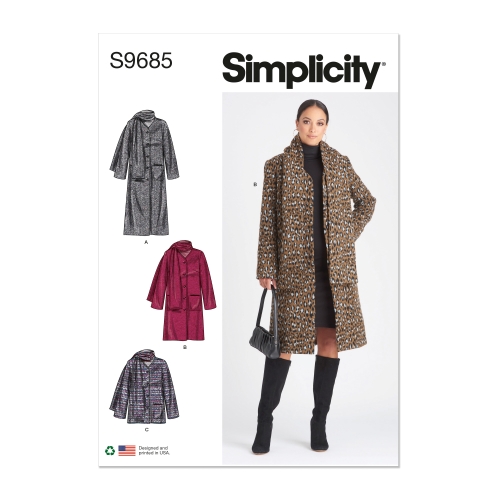 Simplicity lõikekomplekt S9685, Naiste jakk ja mantel