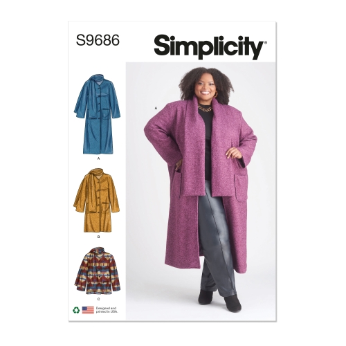 Simplicity lõikekomplekt S9686, Naiste jakk ja mantel