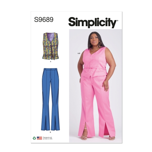Simplicity lõikekomplekt S9689 MISSES' AND WOMEN'S VEST AND PANTS