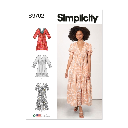 Simplicity lõikekomplekt S9702 MISSES' EMPIRE DRESS