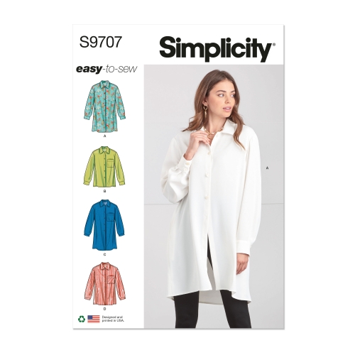 Simplicity lõikekomplekt S9707, Naisten puserot
