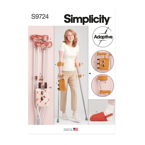 Simplicity lõikekomplekt S9724 CRUTCH PADS, BAG AND TOE COVER, SS9724OS