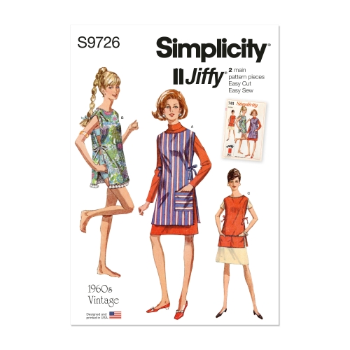 Simplicity lõikekomplekt S9726, naiste vintage põll ja rannakittel