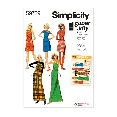 Simplicity lõikekomplekt S9739 MISSES' BACK-WRAP DRESS AND JUMPER IN TWO LENGTHS, SS9739A