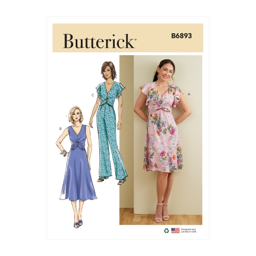 Lõikekomplekt BUTTERICK B6893 MISSES' DRESS, JUMPSUIT