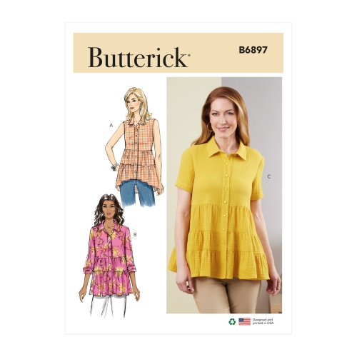 Ompelukaava BUTTERICK B6897 MISSES' TOP