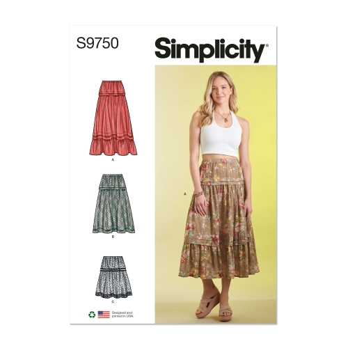 Simplicity lõikekomplekt S9750, Seelik kolmes pikkuses