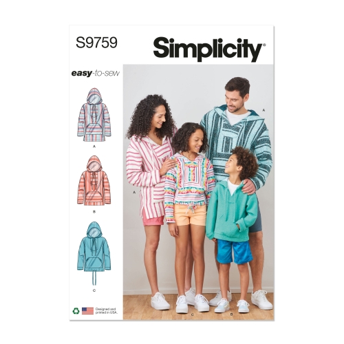 Simplicity ompelukaava S9759, Kotiasut koko perheelle
