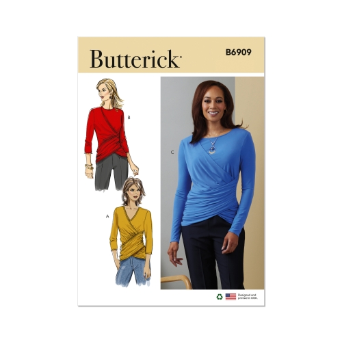 Ompelukaava BUTTERICK B6909 MISSES' KNIT TOP