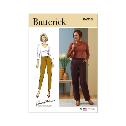 Ompelukaava BUTTERICK B6910 MISSES' CONTOUR BAND PANTS BY PALMER/PLETSCH