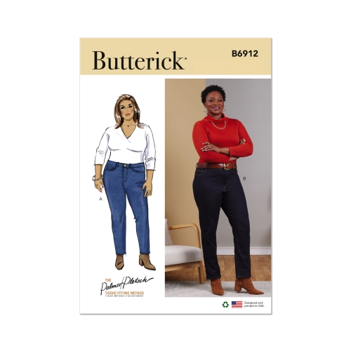 Ompelukaava BUTTERICK B6912 WOMEN'S JEANS BY PALMER/PLETSCH