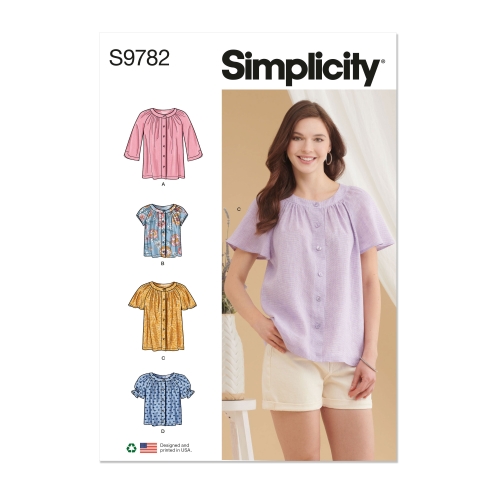 Simplicity lõikekomplekt S9782 MISSES' TOPS, SS9782