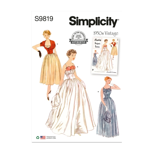 Simplicity lõikekomplekt S9819, naiste jakid ja kleidid