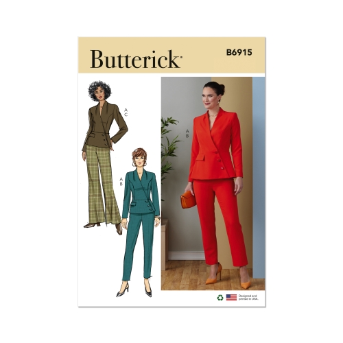 Lõikekomplekt BUTTERICK B6915 MISSES' JACKET AND PANTS