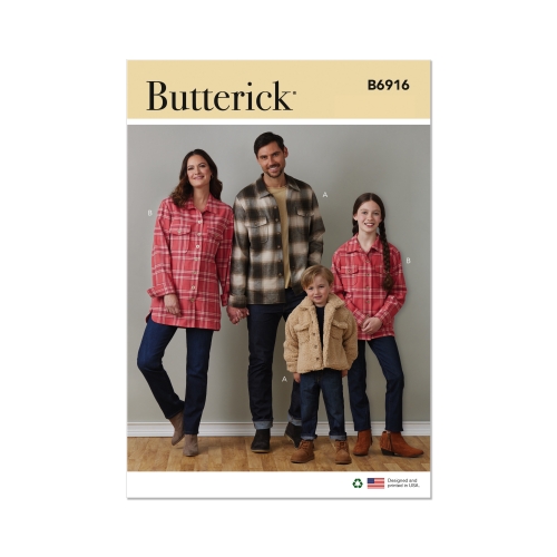 Lõikekomplekt BUTTERICK B6916 CHILDREN'S, TEENS' AND ADULTS' JACKET