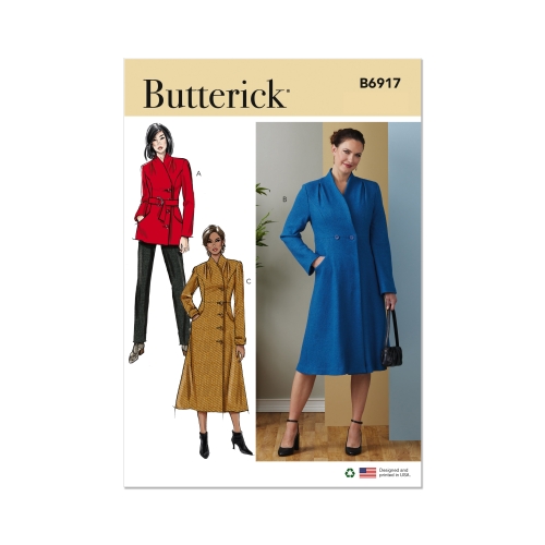 Lõikekomplekt BUTTERICK B6917 MISSES' COAT