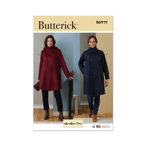 Lõikekomplekt BUTTERICK B6919 MISSES' COAT BY KATHERINE TILTON