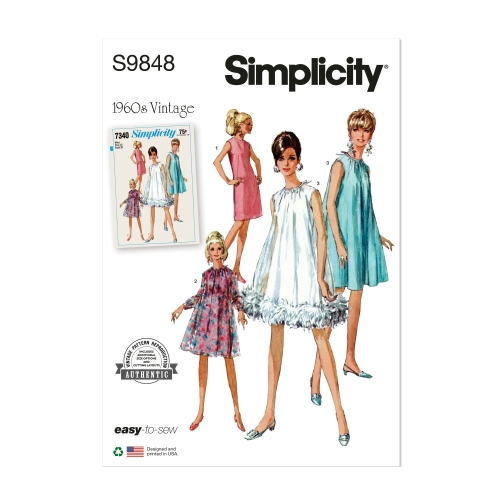 Simplicity lõikekomplekt S9848, Kleidid