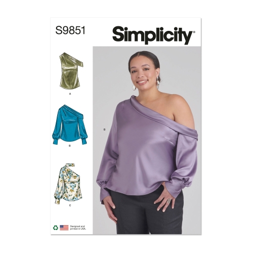 Simplicity lõikekomplekt S9851 MISSES' AND WOMEN'S TOPS, SS9851