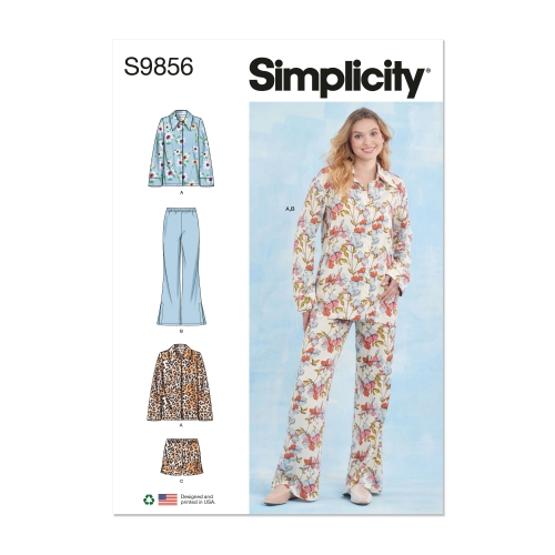 Simplicity lõikekomplekt S9856, Naiste kodused riided, magamisriided