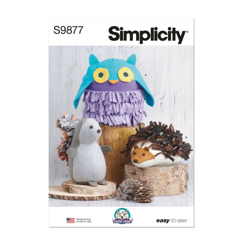 Simplicity ompelukaava S9877, CARLA REISSin sunnittelemat täytetyt eläimet