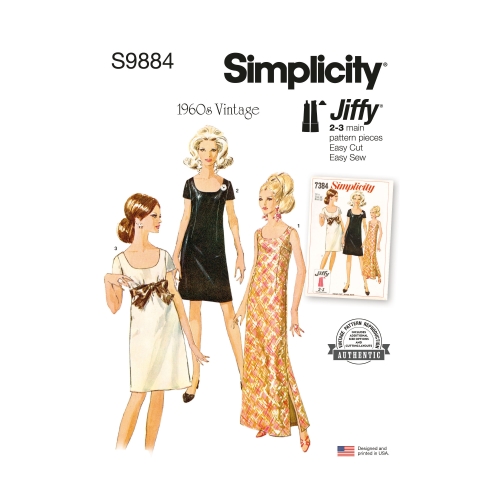 Simplicity lõikekomplekt S9884, Kleit kahes pikkuses