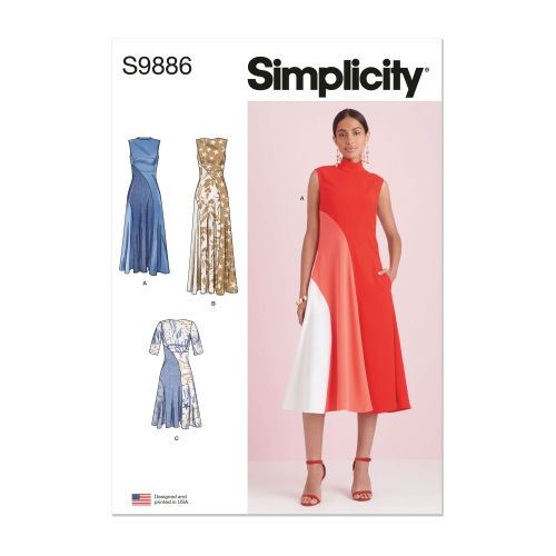 Simplicity lõikekomplekt S9886, Kleit pikkusevariatsioonidega