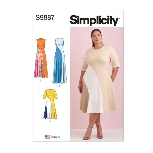 Simplicity lõikekomplekt S9887, Kleit pikkusevariatsioonidega