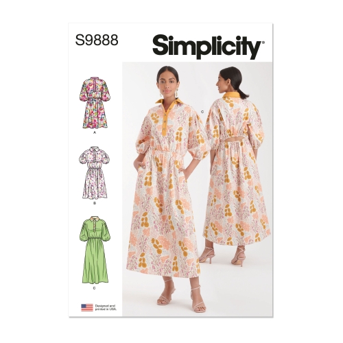 Simplicity lõikekomplekt S9888, Kleidid