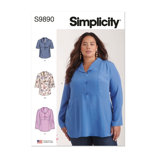 Simplicity lõikekomplekt S9890 WOMEN'S TOPS, SS9890