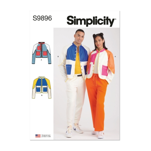 Simplicity lõikekomplekt S9896 UNISEX jakk kahes pikkuses