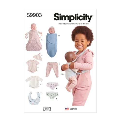 Simplicity lõikekomplekt S9903 15” DOLL CLOTHES AND ACCESSORIES, SS9903OS