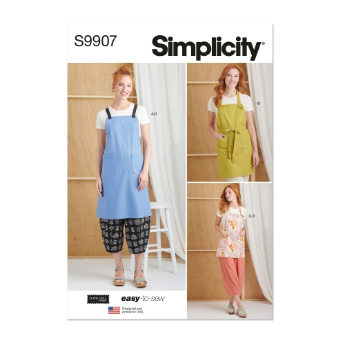 Simplicity lõikekomplekt S9907, Naiste püksid ja põll