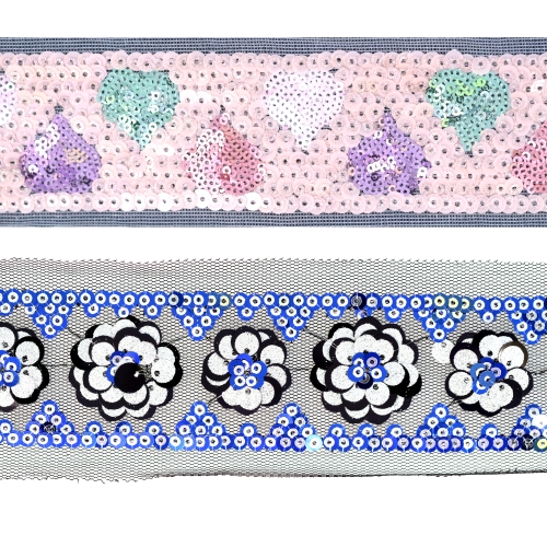 Tüllile kinnitatud litritega ilupael 6,5 cm, XST14-065