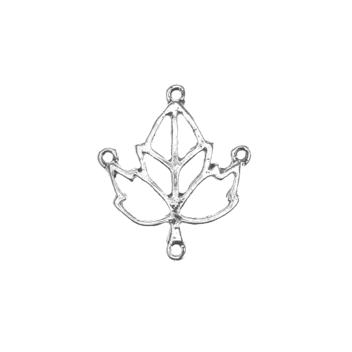 Maple Leaf Pendant with Loop, 21 x 18 x 1,3mm