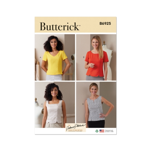 Lõikekomplekt BUTTERICK B6925 MISSES' TOPS BY PALMER/PLETSCH