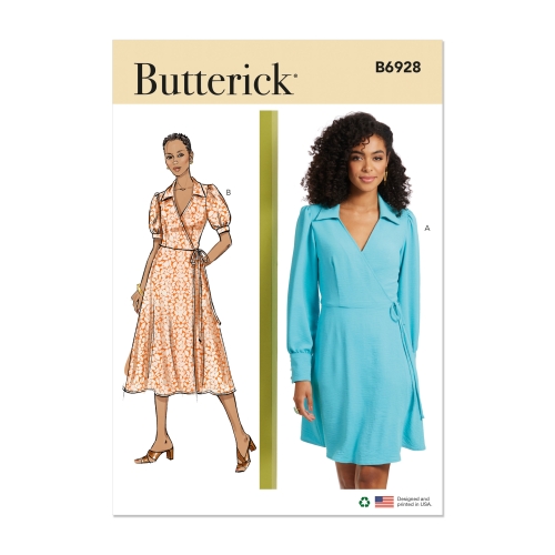 Lõikekomplekt BUTTERICK B6928 MISSES' DRESS IN TWO LENGTHS