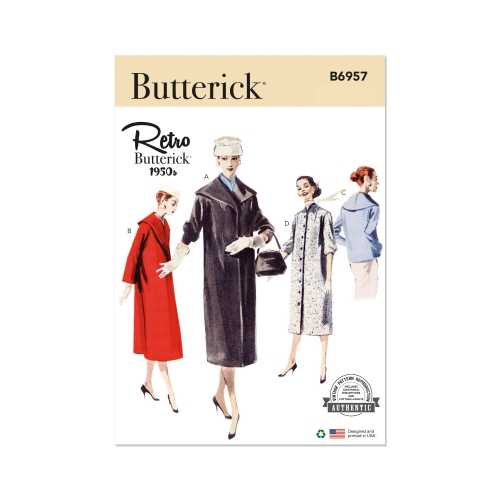 Lõikekomplekt BUTTERICK B6957 MISSES' COATS