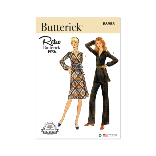 Lõikekomplekt BUTTERICK B6958 MISSES' DRESS, TUNIC AND PANTS