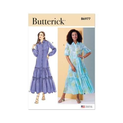 Lõikekomplekt BUTTERICK B6977 MISSES' DRESS AND SASH